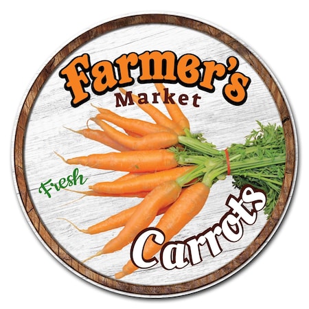 Signmission Farmers Market Carrots Circle Corrugated Plastic Sign, C-12-CIR-Carrots C-12-CIR-Carrots
